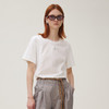 谜底白T恤短袖女2025秋季新品休闲百搭蜜蜂刺绣简约上衣253MT1157 商品缩略图0