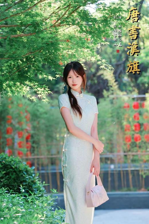 【碧漪】浅绿新中式旗袍2025新款修身气质日常蕾丝少女改良显瘦 商品图0