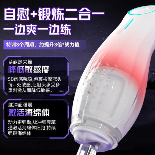 龙影炫彩吮吸震动飞机杯男用自慰器阴茎按摩器成人情趣性用品 商品图2