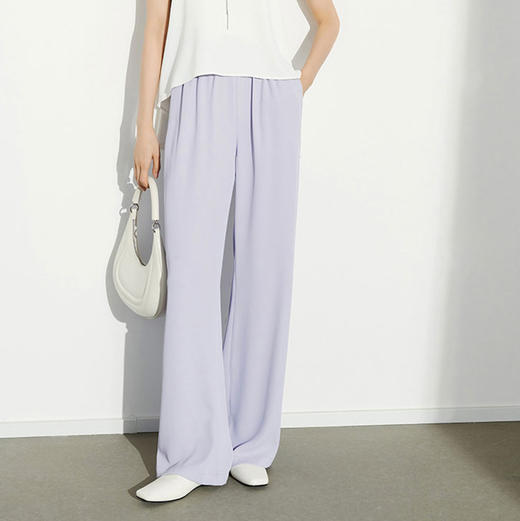 珠光粉天丝花瓣上衣+香芋紫垂垂裤｜清凉舒适，美得像天仙！ 商品图8