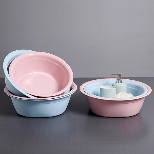 【批发】美丽雅简雅方圆脸盆颜色随机直径340mm 1件 商品图2