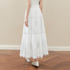 【严选】诗凡黎设计感镂空花边半身裙2025秋新款高腰显瘦轻盈A字仙女长裙7G7340631 商品缩略图4