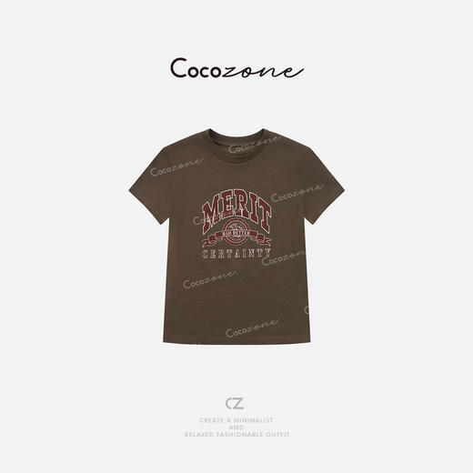 COCO ZONE 刘一一“City Walk”长绒棉混纺T恤 CD2A1503 商品图1