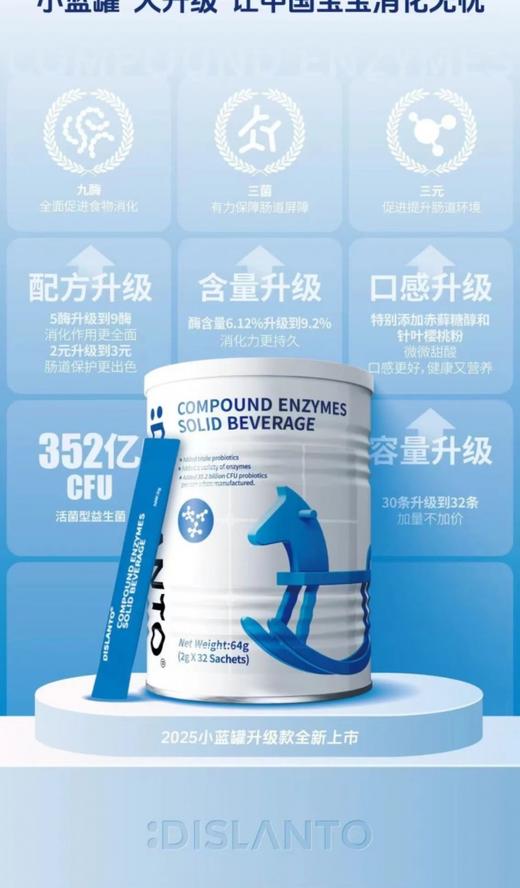 【全国包邮】迪适兰托消化酶32条/罐 商品图1