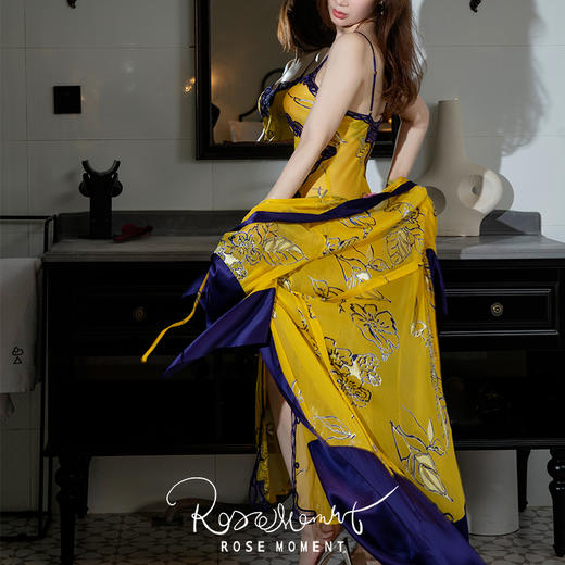 烂花绡侧开叉轻盈微透真丝长裙 DD542 商品图2