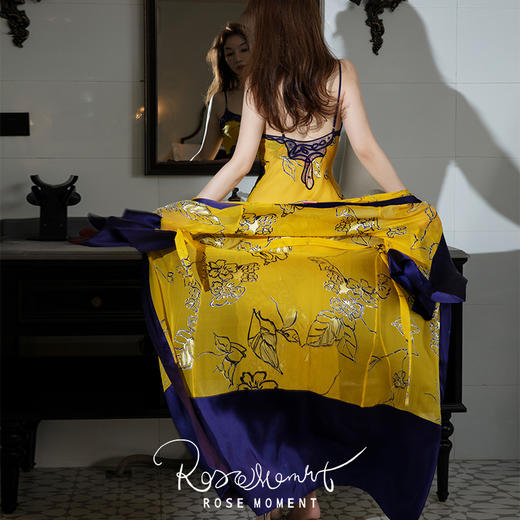 烂花绡侧开叉轻盈微透真丝长裙 DD542 商品图3