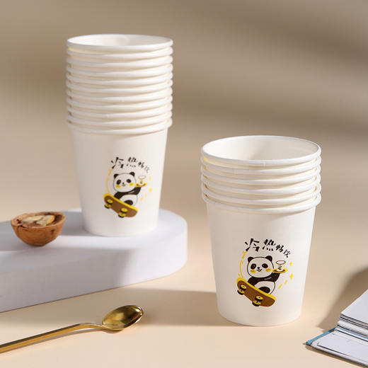 【批发】美丽雅双层厚底乐享纸杯FDA食品级认证 100个/袋 商品图6