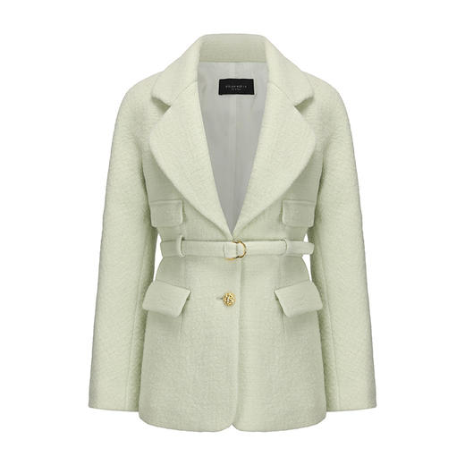 【普罗旺斯风吟】圆肩设计复古翻领造型绵羊毛西装外套 商品图4