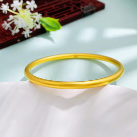 【限时克减150元】足金999 #电商超轻  #标重  古法空心素圈手镯（面宽约3.7-4.1mm）(AUGFSZ00001-6)预售产品下单后不退款不退货不换货不补差价