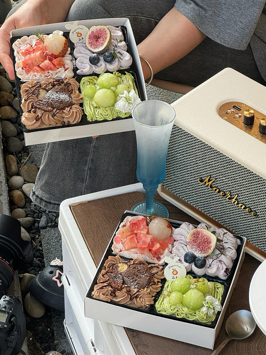 口味蛋糕四喜盒子【蓝莓 蜜桃 巧克力 开心果】 商品图1