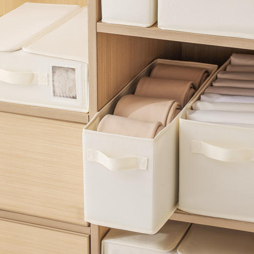 留存道窄长型衣物收纳盒长方形布艺衣柜衣服收纳箱抽屉式整理盒深夹缝 商品图4