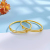 【限时克减150元】足金999 #儿童/宝宝 5G黄金空心推拉手镯活泼可爱圆管童镯宝宝镯BB镯/对（面宽约2.9-3.3mm）(AR5GTZ00003)(预售产品下单后不退款不退货不换货不补差价 商品缩略图1