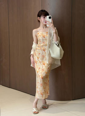 印花——吊带连衣裙