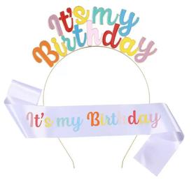 彩色金属发箍和肩带【加入购物车和蛋糕一起配送，单独购买不配送不邮寄】