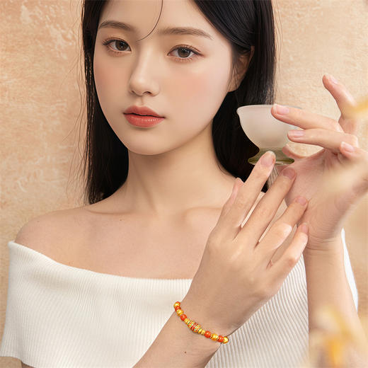 慧光文殊菩萨 足金古法金手链 黄金中国风项链时光臻藏系列【按克计价黄金2】MEMORA诗普琳GB297501 商品图3