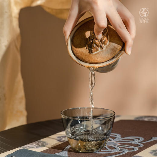 万仟堂（Edenus）旅行茶具套装 敦煌联名高档便携快客杯 越过山丘A 叶黄釉 商品图5