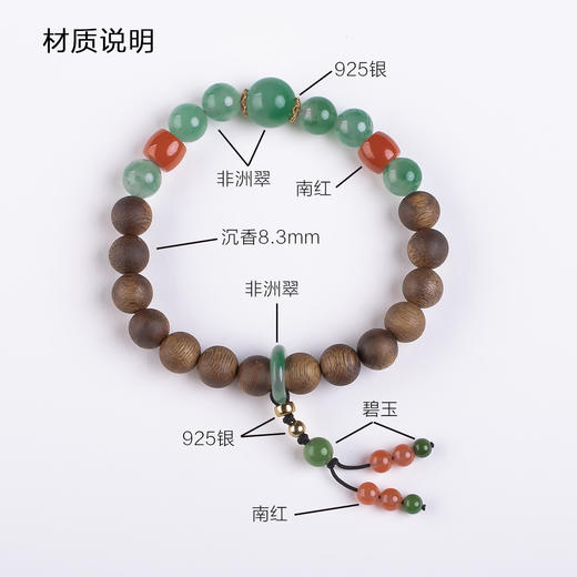 xy0433沉香+非洲翠国风手串 商品图9