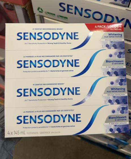 加拿大舒适达牙膏SENSODYNE美白护理牙龈防蛀牙（145ml*4）温哥华直邮 商品图0