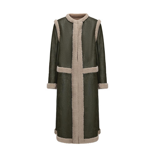 【爱丁堡绒诗】仿皮毛一体重工长款大衣外套 商品图4