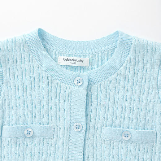 巴拉巴拉婴儿马甲宝宝坎肩秋装外穿女童打底针织背心甜美时尚可爱 商品图3