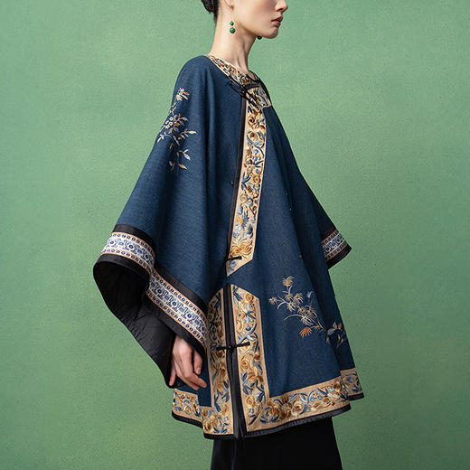 【林栖设计小店】【现货 】天丝牛仔外套氅衣新中式2025早秋新款上衣女1953113 商品图13