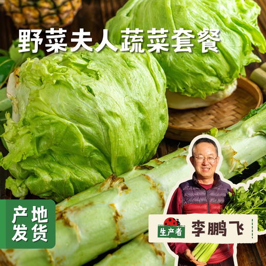 野菜夫人蔬菜套餐（圆白菜（包菜）/娃娃菜/土豆/洋葱/胡萝卜/花菜/紫甘蓝）5斤 | 合作农友生产，来自河北张家口，生产者：李鹏飞 *【公平贸易农人定价】 商品图0