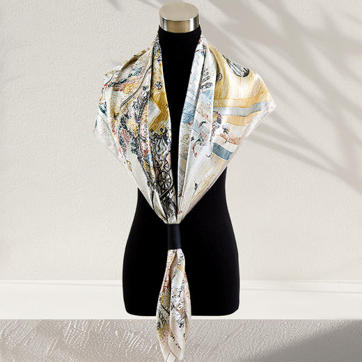 鑫缘 高档真丝素绉缎方巾 GD0008 商品图6