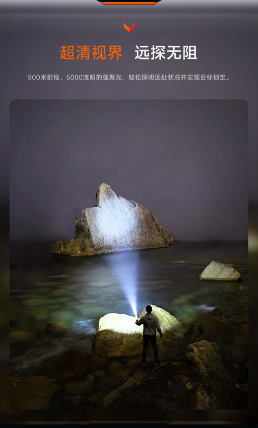 Fenix LR35R PRO 高性能强光手电筒10000流明大泛光户外探洞搜救手电 商品图3