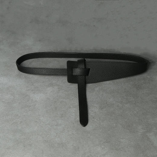 出口小众设计！打结腰带女士装饰腰封双面摔纹牛皮束腰显瘦时尚皮带！ 商品图1