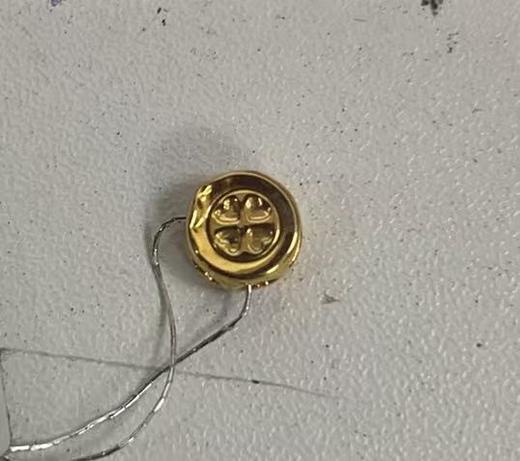 YSMZ05731 鸣钻国际 18K金吊坠项链女泡泡莫桑石Au750黄彩金挂坠生日礼物 商品图3