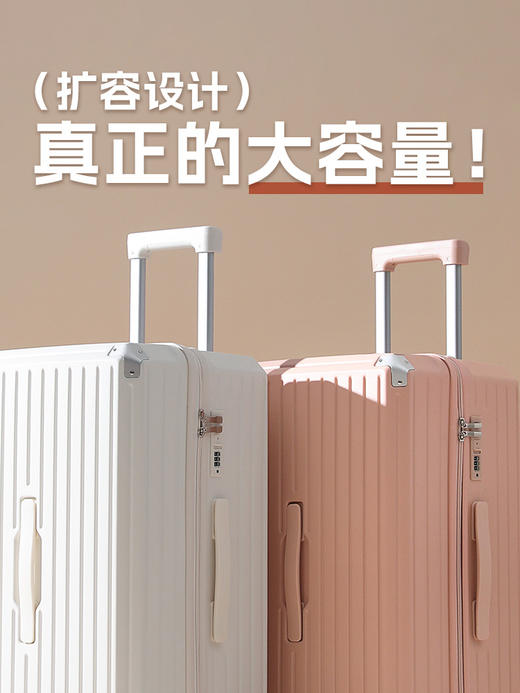 【新款大容量行李箱，静音轮设计~】新款万向静音轮行李箱 大容量20寸登机密码箱 24寸学生拉杆箱旅行箱-QQ 商品图4
