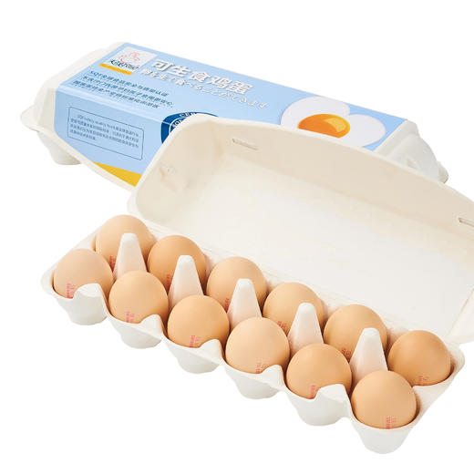 天晟牧园可生食鸡蛋600g 12枚/盒 商品图0