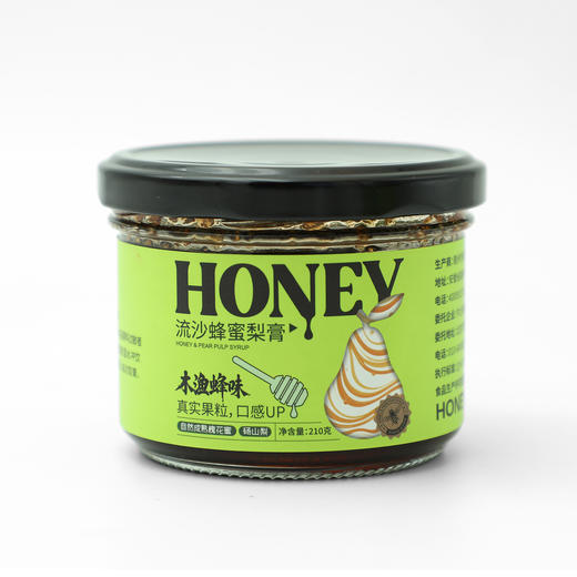 木渔蜂味流沙蜂蜜梨膏 选用自然成熟槐花蜜 古法慢熬酥梨膏含鲜梨果肉颗粒 配料极简 210g/瓶盒 商品图2