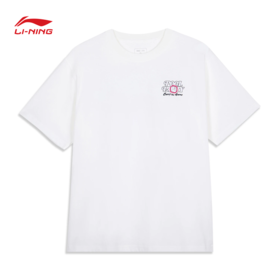 李宁男子T恤2025夏季新款运动生活系列舒适短袖文化衫AHSV379