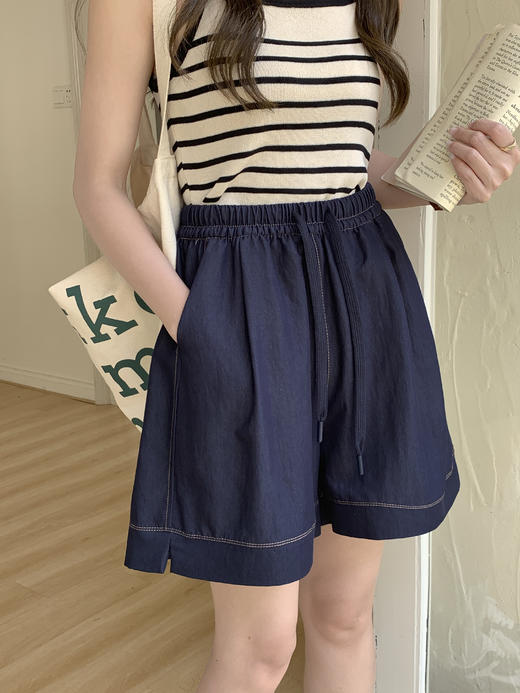 【YW】无忧购“清仓大促”韩系慵懒松弛感小开叉牛仔短裤506（截单后3-5天发货) 商品图1