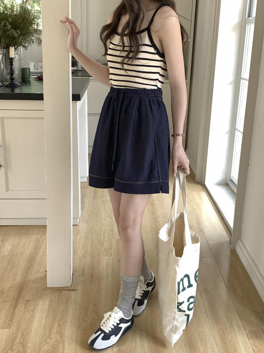 【YW】无忧购“清仓大促”韩系慵懒松弛感小开叉牛仔短裤506（截单后3-5天发货) 商品图3