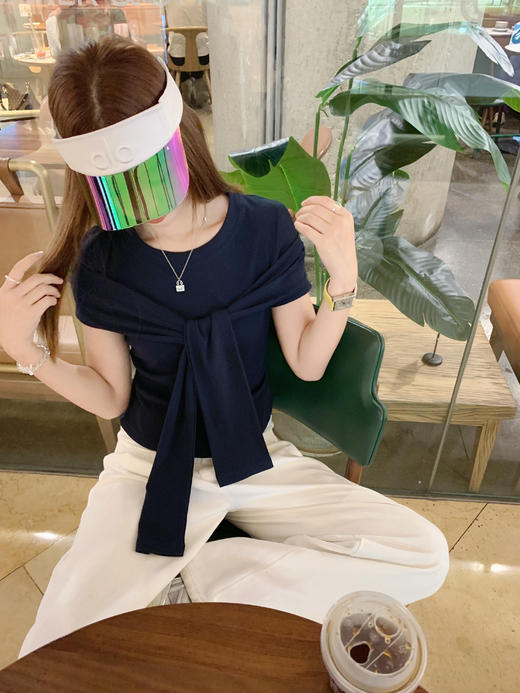 【110元任选2件】最后一波现货！2色披肩短袖T恤 商品图9