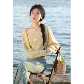 鹿向南「暖云天」时尚春新款针织开衫