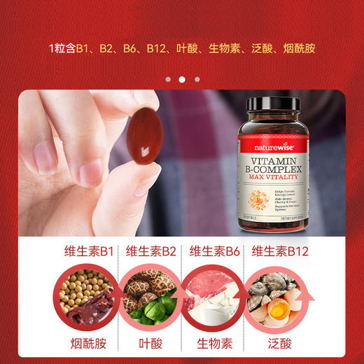 【naturewise】美国原装 B族维生素150粒/瓶 商品图1