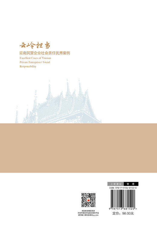 【官方旗舰店】云岭担当：云南民营企业社会责任优秀案例，69个经典案例，聚焦企业社会责任，云岭大地民营企业以家国情怀书写责任担当的壮美篇章。 商品图1