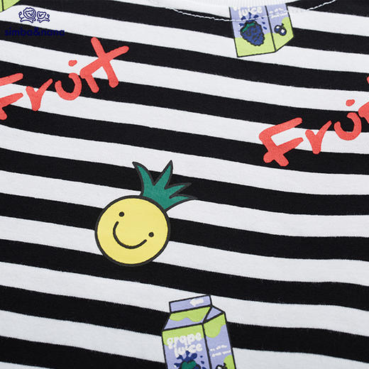 【辛巴娜娜】simbanana男童儿童可爱条纹短袖T恤上衣 商品图3