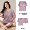 【夏季薄款棉质带胸垫家居服】短袖睡衣女防凸点可外穿套装 商品缩略图3
