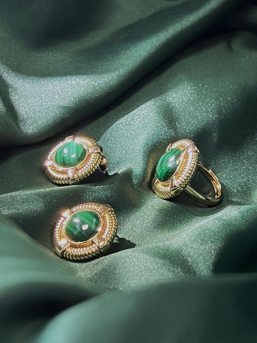 Zambian Fountain Earrings｜赞比亚绿影耳环 商品图1