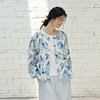 绽放女装410朵/【莫兰迪系列】双支数亚麻底布印花防晒开衫短外套 商品缩略图0