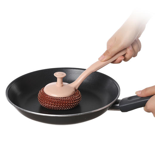 【批发】美丽雅可换式带柄金丝耐用锅刷赠替换装1个 1套 商品图1