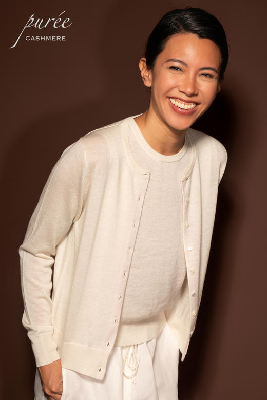 #1979/1981「PETITE SET」 100% WORSTED CASHMERE 精纺羊绒小套装-小开衫和背心 商品图3