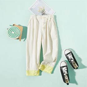 【辛巴娜娜】simbanana新款男童小口袋直筒裤儿童撞色休闲长裤