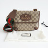 【95新】Gucci古驰501050老花帆布双面虎头包邮差包斜挎包中性款 080725AK01 商品缩略图1