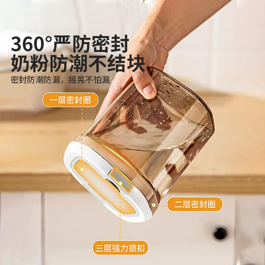 摩登主妇奶粉罐婴儿食品级防潮收纳罐子便携外出分装米粉盒密封罐 商品图2