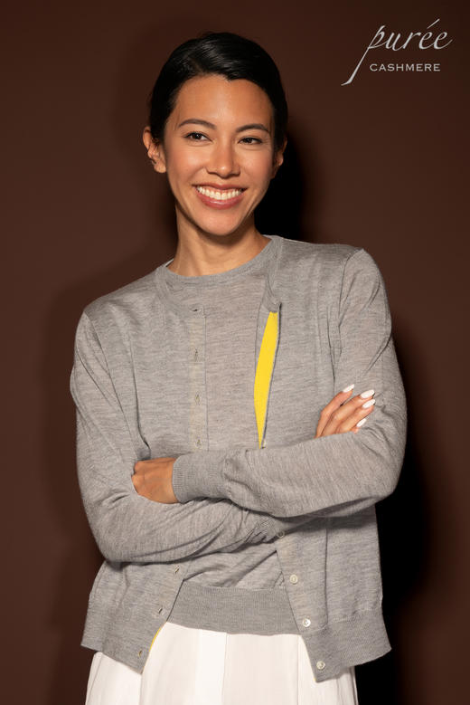 #1979/1981「PETITE SET」 100% WORSTED CASHMERE 精纺羊绒小套装-小开衫和背心 商品图2